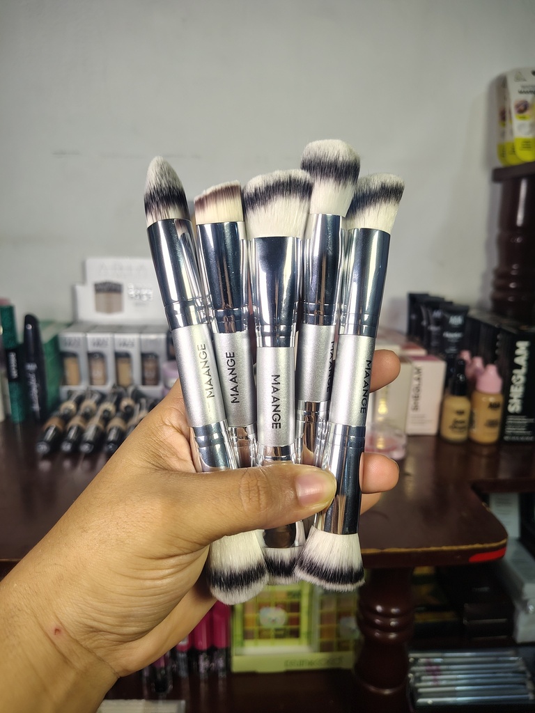 Brochas MAANGE Doble plateadas (5pcs)