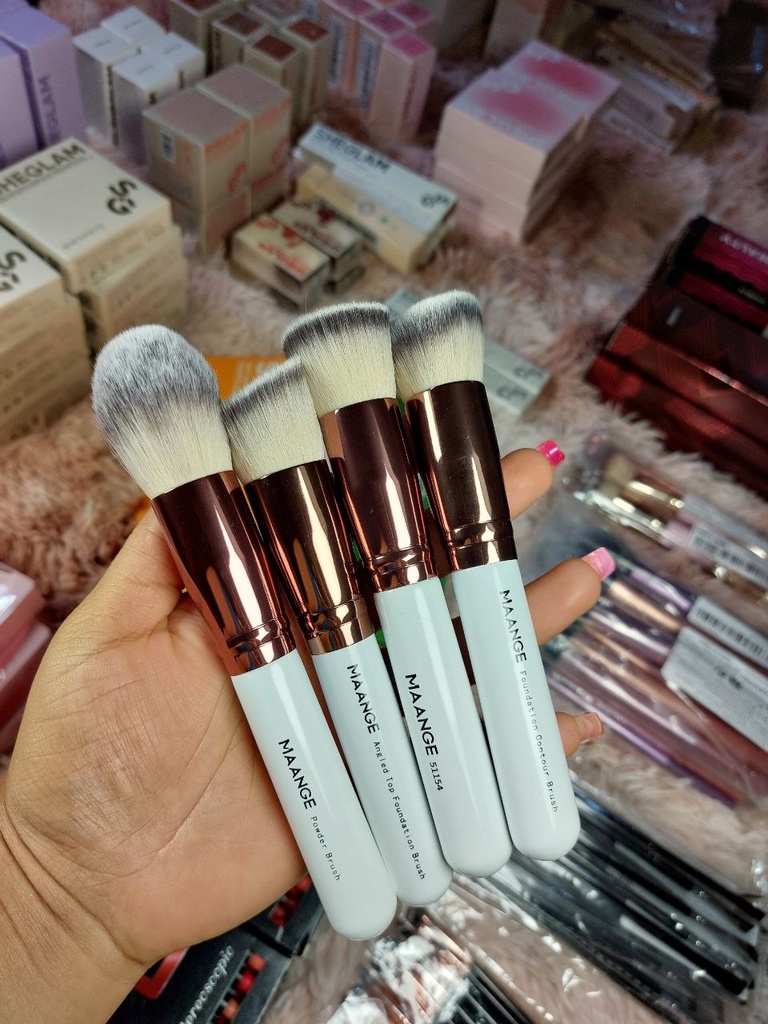 Brochas MAANGE Blancas (Rostro - 4pcs ) 