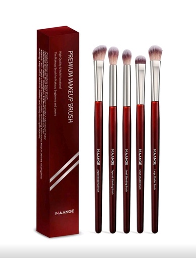Brochas MAANGE set de ojos (rojas - 5pcs) 